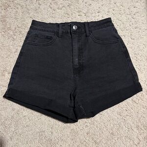 Forever 21 Black High Waist Denim Shorts